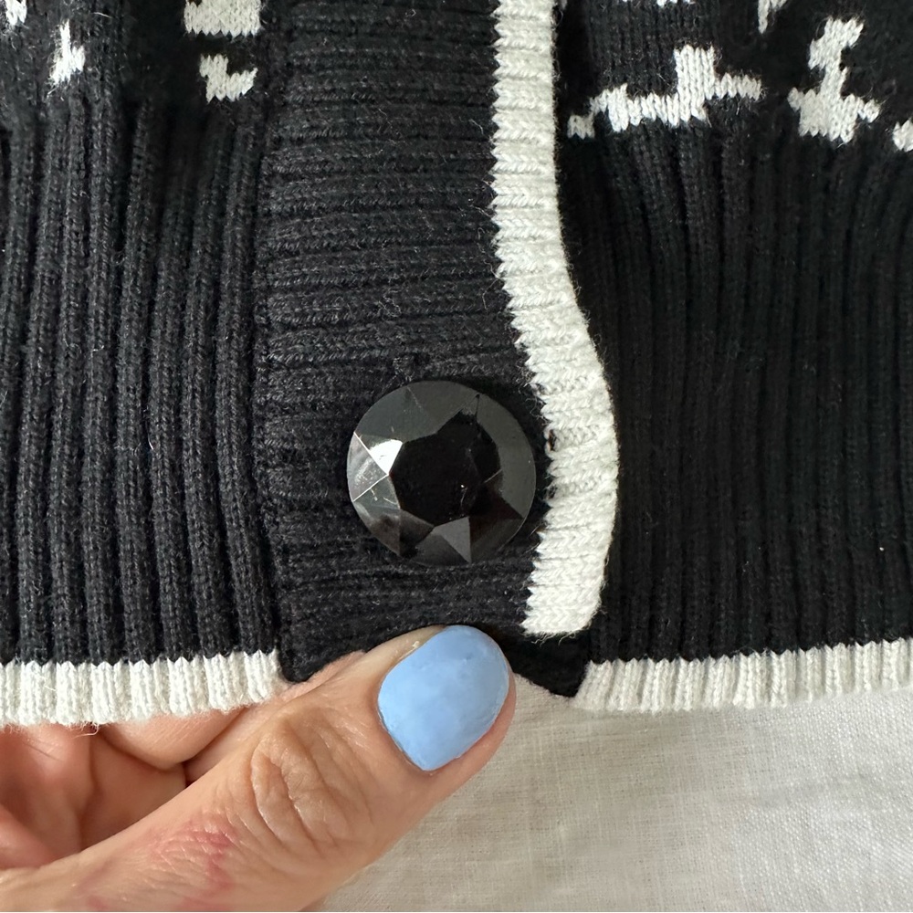 Rachel Antonoff Black and White Cardigan - Picture 3 of 6